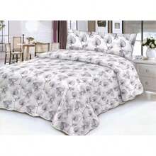 Floral Print Bedding Set, 3-Piece Brushed Microfiber Sheet Set, Without Filling, Consisting Of A Flat Sheet, Fitted Sheet, And Pillowcase, Machine Washable, Bed Sizes 90/105/135/150/180/200 Cm, For King, Queen, And Single Beds - 夢幻樹葉 - 查看 1