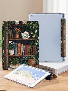 Kingsung 花卉书架图案平板电脑保护套,兼容 iPad 9.7/10.2/10.5/10.9/12.9/Pro 11(第十代)、Galaxy Tab S6 Lite 10.4 英寸、Kindle Paperwhite 第十二代(2024 年)、Kindle 第十一代(2022 年),柔软防震,智能支架/自动唤醒/睡眠功能 - 彩色 - 查看 4