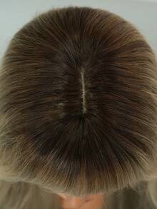 7JHH WIGS Stylish Ombre Silver Wigs Extra Long Wavy Wig With Bangs Dark Roots, High Density Heat-Resistant Fiber Hair, Fluffy Natural Synthetic Wigs For Women Daily Party Use 28 Inch Beginners Glueless Wig Accessories - 銀色 - 查看 6