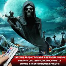 Brinquedo Eletrônico com Controle Remoto e Sons de Terror, 30 Tipos de Sons Assustadores, Dispositivo Eletrônico com Controle Remoto, Adequado para Casa, Escritório, Brincadeira Malévola Entre Amigos, Presentes do Dia da Mentira e Halloween