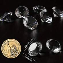 20 szt. diamentów akrylowych, 20 mm, diamenty dekoracyjne, akrylowe kamienie szlachetne, sztuczne kamienie szlachetne do wypełniaczy wazonów, wazony ślubne, dekoracja stołu, impreza