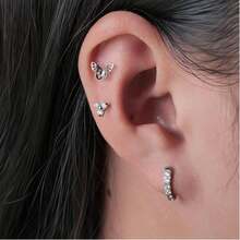 16G Arete de Labio y Aro de Nariz de Titanio con Rosca Interna - Pendiente Plano Delicado para Labio, Aro de Cartílago para Mujeres - Joyería de Perforación Profesional