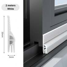 1pc Sliding Window Sealing Strip TPE Self-Adhesive Window Windproof Door Weatherstrip For Sound-Insulating Weatherstrip, Waterproof & Insect-Proo - Easy To Install