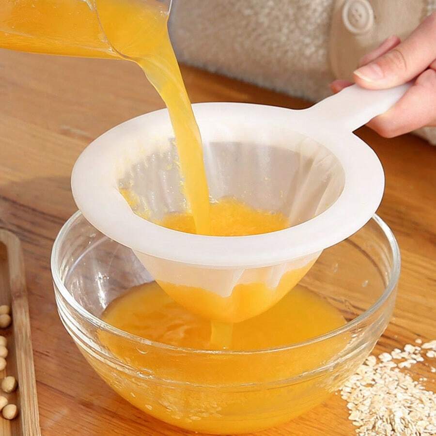 2pcs Reusable Fine Mesh Nylon Strainer Bags For Brewing, Nut Milk, Etc. - Kitchen Gadget, Easy To Strain And Filter