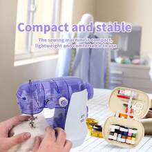 Mini 717 Electric Sewing Machine – Compact Full-Automatic Stitching Machine With 2-Speed Control, Foot Pedal & 26pcs Sewing Kit – Dual Power Supply – UK Plug - View 4