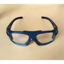 2025  Sports Protective Goggles, Impact-Resistant Basketball And Football Eyewear With Adjustable Frame And Replaceable Head Strap - F388 Sapphire blue black rubber - View 3