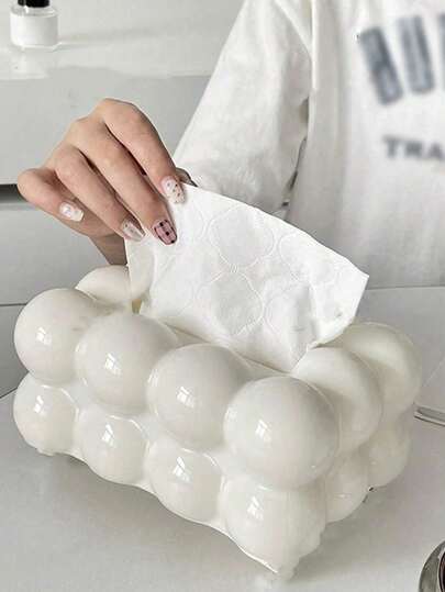 1 Piece, Lightweight Luxury Tissue Box, Household Desktop Tissue Storage Box, Suitable For Bedrooms, Living Rooms, Cars, Home Decoration, Kitchen Workers