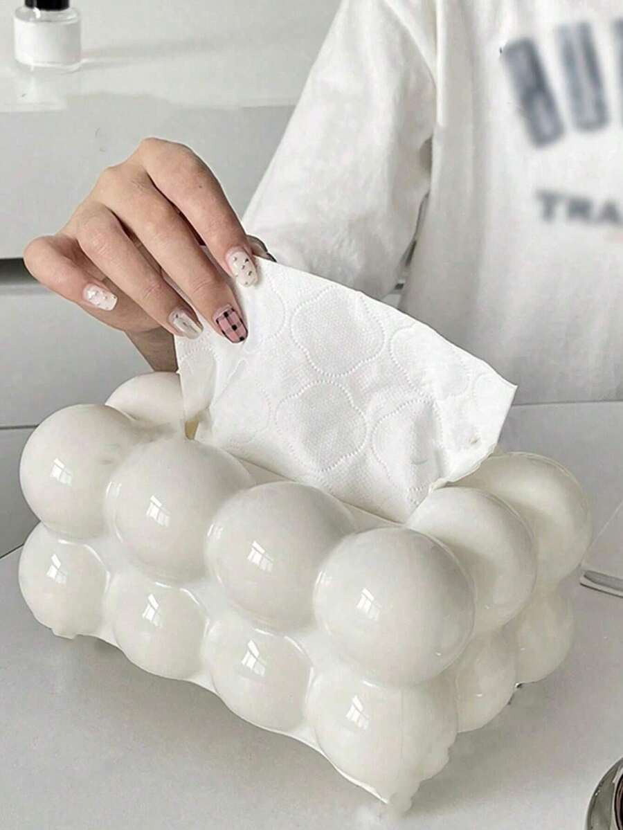 1 Piece, Lightweight Luxury Tissue Box, Household Desktop Tissue Storage Box, Suitable For Bedrooms, Living Rooms, Cars, Home Decoration, Kitchen Workers