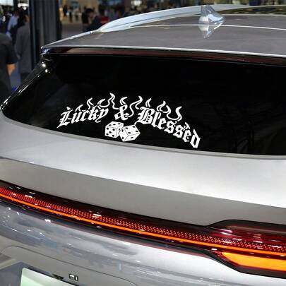 Car Sticker Lucky & Waterproof Vinyl Decal DIY Car Body Door Window Windshield Banner Auto Exterior Decor Accessories