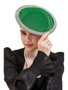 1 pieza Elegante sombrero de fascinador con diadema para mujer con rhinestones, sombrero de cóctel para el Kentucky Derby, accesorios para el cabello para bodas, fiestas de té, clips para el cabello, diademas, regalos, mini gorra