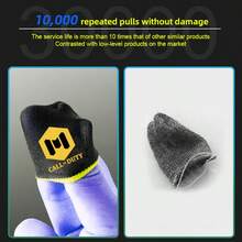 Latest M-Shaped Carbon Fiber Gaming Finger Sleeve, Sweat-Proof, Anti-Slip, Breathable, Washable & Reusable, Best Mobile Game Accessory