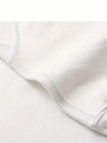 100% Pure Short-Sleeve T-Shirt With A Relaxed Fit, Perfect For Summer, Featuring A Round Neck And A Loose, Stylish Design That Is Versatile For Women. - White - View 4