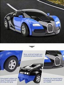 1辆儿童惯性碰撞变形摩擦动力玩具车，一键变形，碰撞变形机器人模型，互动趣味玩具车，适合男孩女孩，儿童礼物 - 彩色 - 查看 8