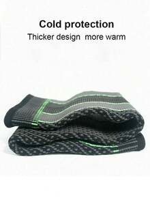 2片装加厚加长双面保暖防滑护膝弹力长腿绷带加压加热护膝跑步运动保暖腿部保护配件