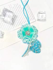 Handmade Flower Bag Charm With Rhinestones Cute Girl Accessory Y2K