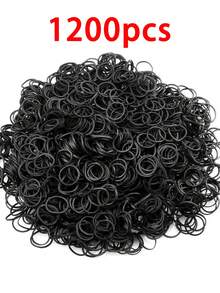 600/1200pcs Colorful Elastic Hair Ties, Random Color, Hair Accessories Head Accessories - Blue - View 15