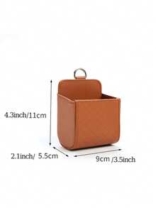 1 pezzo Scatola portaoggetti per auto, borsa portaoggetti in pelle multifunzionale per telefono cellulare, sigarette, monete e carte, appesa all'uscita dell'aria condizionata dell'auto, scatola portaoggetti per auto, borsa portatelefono per auto, scatola portaoggetti per interni auto