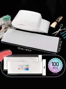 50/100pcs/Set Disposable Hair Dye Foam Paper, Professional Hair Highlighting Foil Strips - Multicolor - View 6