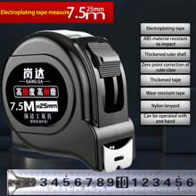 1pc Steel Tape Measure/Engineering Ruler With Lock Function, Thickened Hardened 3 Meters/5m/7.5m/10m Ruler, High Precision, Wear-Resistant, Anti-Drop Measuring Ruler For Home, Woodworking, Decoration, Drawing And Mapping