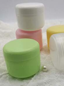 5pcs Travel Cream Jar Set - Leakproof, Refillable Cosmetic Containers PP Solid Color Minimalist Travel Bottles Leakproof Bottles For Travel Storage Cream Container For Powder Cream Jars For Makeup For Bathroom And Travel For Women And Men Travel Accessories Travel Containers