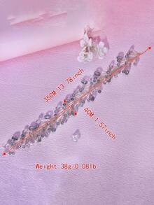 1件优雅灰色水晶发箍，简约时尚新娘婚礼头饰，适合约会、生日、舞会、节日、休闲场合佩戴 - 淺灰色 - 查看 7