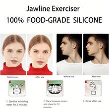 1pc Jaw Exerciser, Advanced Facial Exerciser For Men And Women, Helps Exercise Your Jaw, Neck, Tighten And Strengthen, Targets Your Jaw, Lips, And Cheekbones, Makes Your Jawline Slimmer - Xám 50 lbs - Xem 8