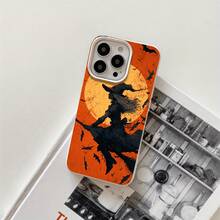 Fundas y carcasas protectoras con diseño de murciélago bruja y orificios grandes, compatibles con phone 16 Pro Max, 16, 15 Pro, 14, 14 Plus/14 Pro Max, 13, 13 Pro, 12 Pro, 11/11 Pro. Regalos para cumpleaños y festivales. - Blanco - Ver 1
