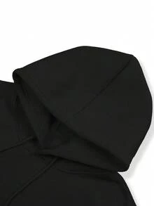 Sudadera con capucha para hombres - Negra con gráfico de alas de ángel azules - Sudadera de ajuste holgado, bolsillo delantero - Ropa exterior casual para todas las estaciones para eventos diarios y formales - Esencial de moda urbana estilo INS, sudadera con capucha, ropa de otoño e invierno, diseño geométrico moderno, tela cómoda, ropa de estar en casa, moda urbana, material suave, amantes del estilo callejero, sudadera con capucha para hombres con estampado de alas, sudadera con capucha y estampado de alas Yk, sudadera gótica para hombres con capucha, sudadera para hombres con bolsillo - Negro - Ver 5