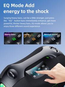ZEALOT ZE01 120W Wireless Speaker, Outdoor Portable, Bluetooth Speaker 24000mAh Long Battery, With RGB Color Lights, Up To 8 Hours Of Playback Time, Supports Mobile Phones/Tablets/TVs. Compatible With SD Card/USB/AUX, Serial Pairing Function, Suitable For/Car/Outdoor/Camping/Beach/Party - Black - View 8