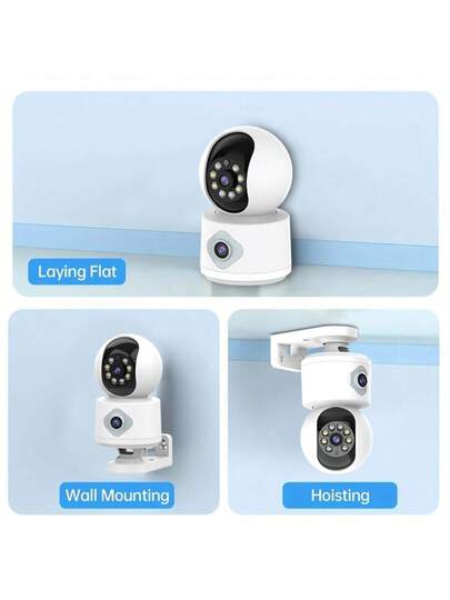 2MP Wireless Home Security Camera, USB Power, PTZ Technology, Motion Detection, Two Way Audio, Spotlight Alarm, Low Power Support SD Card/Cloud Storage, Elderly, Baby Pet Monitor, WIFI Protect Your Home/Yard/Shop view 7