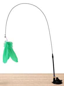 1pc Cat Teaser Wand Toy, Pet Artificial Feather Bell Replacement, Suitable For Cat Exercise And Entertainment, Handheld Teaser Wand With Replaceable Insect-Shaped Wand Heads - Multicolor - View 30