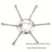 24.5mm Knotted Wire Brush Head, Indestructible Weeding Tool For Brush Cutter, Lawn Mower Attachment