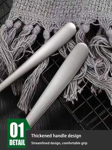 1/5 Stücke Edelstahl Löffel mit langem Griff, Gewürzlöffel, große runde Löffel für Heißtöpfe, Brei-Löffel, Kelle, für gemeinsame Nutzung