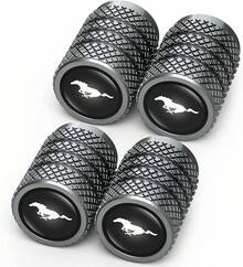 nuevoTapones de válvula de neumático, tapas de vástago de válvula para Mustang Snake Speedstar Evos Everest GT Shelby Mach-E Grand C-MAX Falcon Figo, tapas de aleación para neumáticos resistentes a la - Ajuste-zvz3 - Ver 2