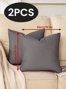1/2/4 pièces Housses de coussin en velours hollandais de couleur unie, housses de coussin décoratives douces, literie, housses de coussin uniquement sans inserts, fermeture éclair, convient pour le canapé, le lit, la chambre, le salon, la décoration de la maison et divers types de pièces, textiles de maison respirants confortables et douillets - Multicolore - Voir 52