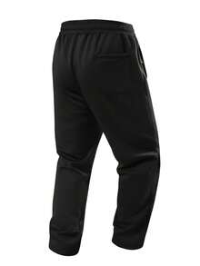 Winter Men's Outdoor Sports Pants, Fashionable Casual Versatile Trousers For Hiking, Cycling, Dating, Drawstring Waist, Thickened And Thermal Lined - Black - View 3