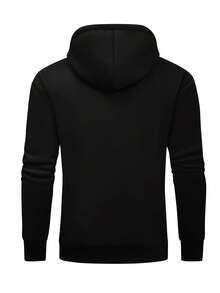 Sudadera con capucha gótica de dragón y eslogan medieval para hombres - Sudadera blanca de estilo urbano con estampado latino 'Made in s', sudadera de invierno de manga larga con diseño de bolsillo, ropa urbana lavable a máquina para hombres (otoño invierno) - Negro - Ver 4