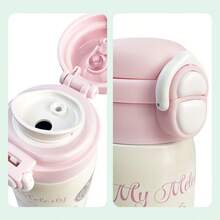 Miniso My Melody Rakuichi 304不锈钢真空保温杯，360毫升/12.17盎司，304不锈钢+持久保温，适合家庭和学生使用（1个） - 粉色 - 查看 3