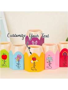 1 قطعة حامل أقلام شخصي للمكتب، ديكور للفصل الدراسي، منظم للمعلم في مرحلة ما قبل المدرسة، هدايا معلم مخصصة، هدايا عودة إلى المدرسة للمعلم، لوازم مدرسية، متعدد الوظائف، زخرفي، قابل لإعادة الاستخدام، حديث، ملون، جميل، عتيق، كرتوني، كاواييي، مخصص، شخصي، فريد، مخصص، للعمال، للعملاء، للطلاب، للأعمال/العمل/المكتب، للمدرسة