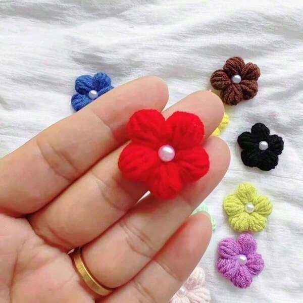 1pc Yarn Flowers Handmade Crochet Hairpin Brooch Apparel Accessories Apparel Accessories