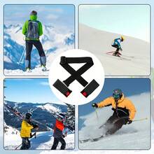 1 Stück Verbessern Sie Ihr Skierlebnis mit diesem verstellbaren Skigurt! Ideal zum Tragen Ihrer Ski, bietet er Ihnen auf den Pisten Handfreiheit. Das verstellbare Design sorgt für einen sicheren Sitz für verschiedene Ski-Größen und Körpertypen. Er kann den Belastungen des Skifahrens standhalten.