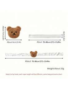Home Decor Bear Tiebacks Curtain Grommets Clips Children's Room Hanging Curtain Brackets Tiebacks Rear Curtain Accessories Cartoon Bear Curtain Tiebacks Decorative Animal Shape Rope Fixed For Home Office Bedroom Living Room