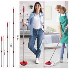 4 Packs Spin Mop Replacement Heads Compatible With Oceda EasyWring 1-Tank System, 30-58" Mop Handle,Scrub Brush And Base Combo Set,Mop Refills Easy To Replace And Cleaning (White) - trắng - Xem 2