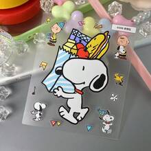 SNOOPY 1 件史努比 5D 浮雕 3D 贴纸可爱卡通手机壳平板电脑防水不留胶带，完美的男孩女孩贴纸玩具礼物（款式随机） - 彩色 - 查看 3