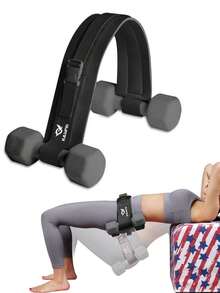 Kasifei 1pc Pink Resistance Band With 10cm Width, Pad Glute Bridge & Butt Exercise, Dumbbell & Kettlebell Workout, Bow Step & Reverse Squat - màu đen - Xem 12