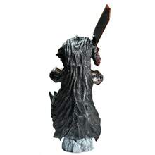 25cm High Warrior Statue Figurine, Distressed & Blood-Stained Version Action Figure Statue, Cool Black Knight Toy Decor, Black Swordsman Statue Model, Anime Peripheral Collectible Figure, Posable Model, Collectible Figurine (Sword Color Varies) (Slight Defects On Decor) - Multicolor - View 3
