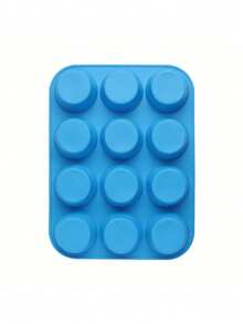 1pc 12-Cup Silicone Mold, Non-Stick Coating, Suitable For Baking Muffins, Cupcakes, Dishwasher & Microwave - Multicolor - View 15