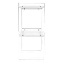 ZhdnBhnos Kitchen Cupboard White Countertop Desk Adjustable Expandable Cabinet Shelf Organizer Storage Spice Rack - White - View 6
