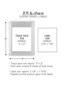 For Your Happy Tears Tissues - Custom Tissue Favors For Graduation - Personalized Tissue Packs + Labels - Tissue Stickers - Wedding Tissues - Multicolor - View 8
