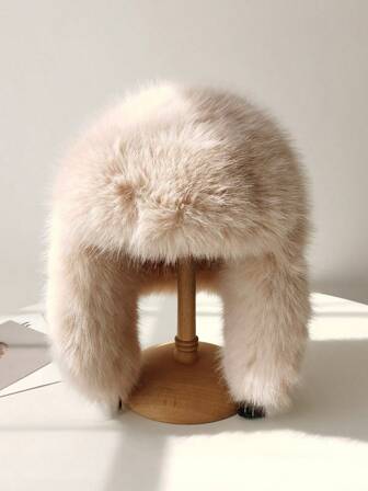 Women's Plush Hat, Thickened Imitation Fox Fur Earmuffs, Suitable For Outdoor Activities In Autumn And Winter